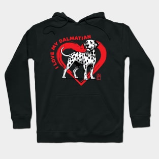 I Love My Dalmatian - I Love my dog - Energetic dog Hoodie